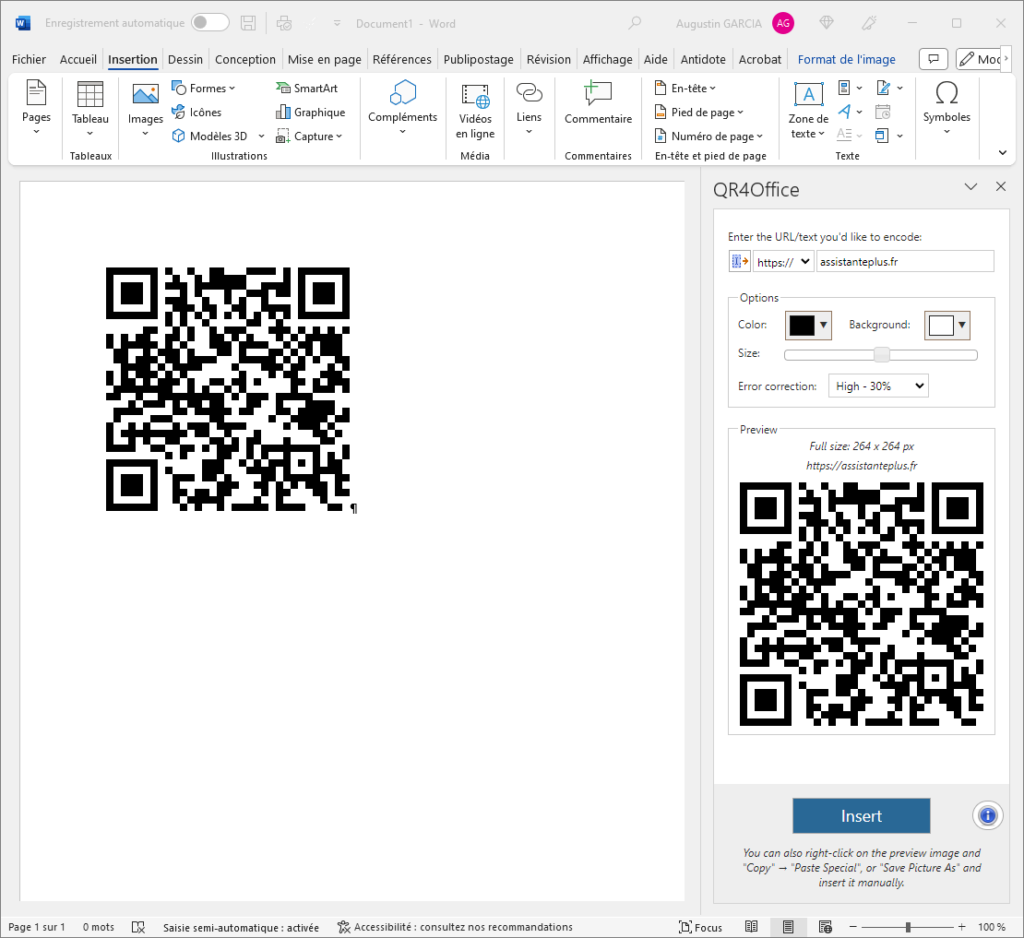 Comment Générer Un Qr Code Avec Word Assistant E Plus