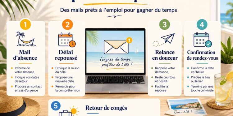 Les modèles de mails estivaux que toute l'équipe peut réutiliser